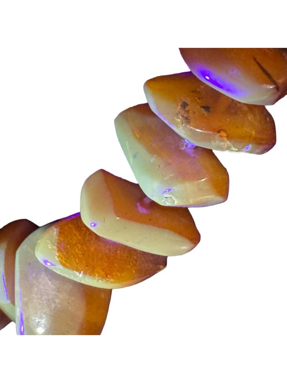 Chunky Butterscotch Amber Bead Necklace 30" Long Strand Natural Polished 82.3g - Picture 8 of 11